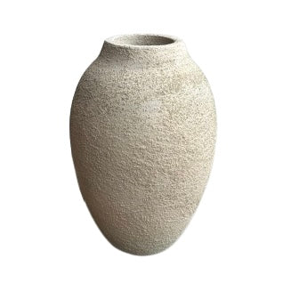 large textured oval vase