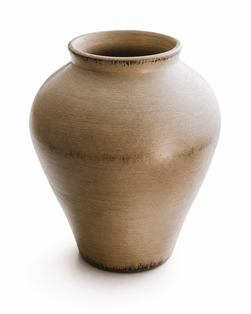 dusted ceramic vase