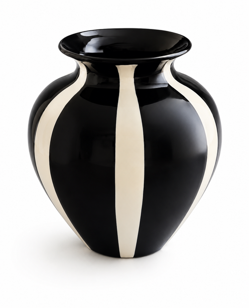 decorative round vase